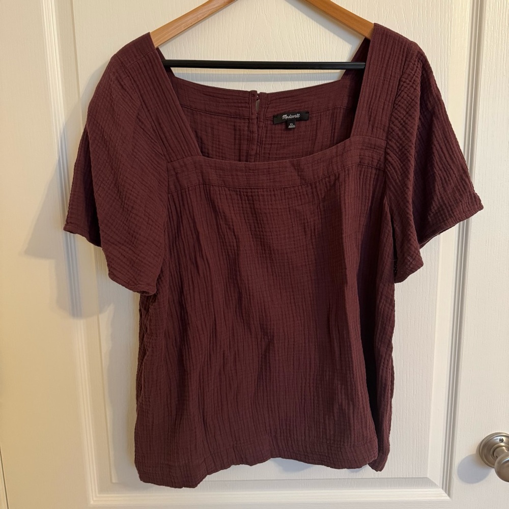 Madewell Women's Burgundy Blouse